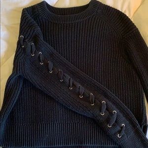 Black Sweater with Hardware detail